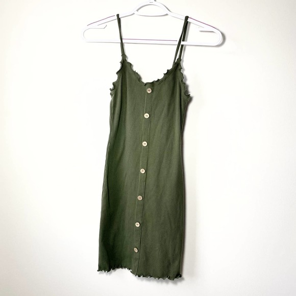Green Strap Dress made from recycled materials - Picture 1 of 7